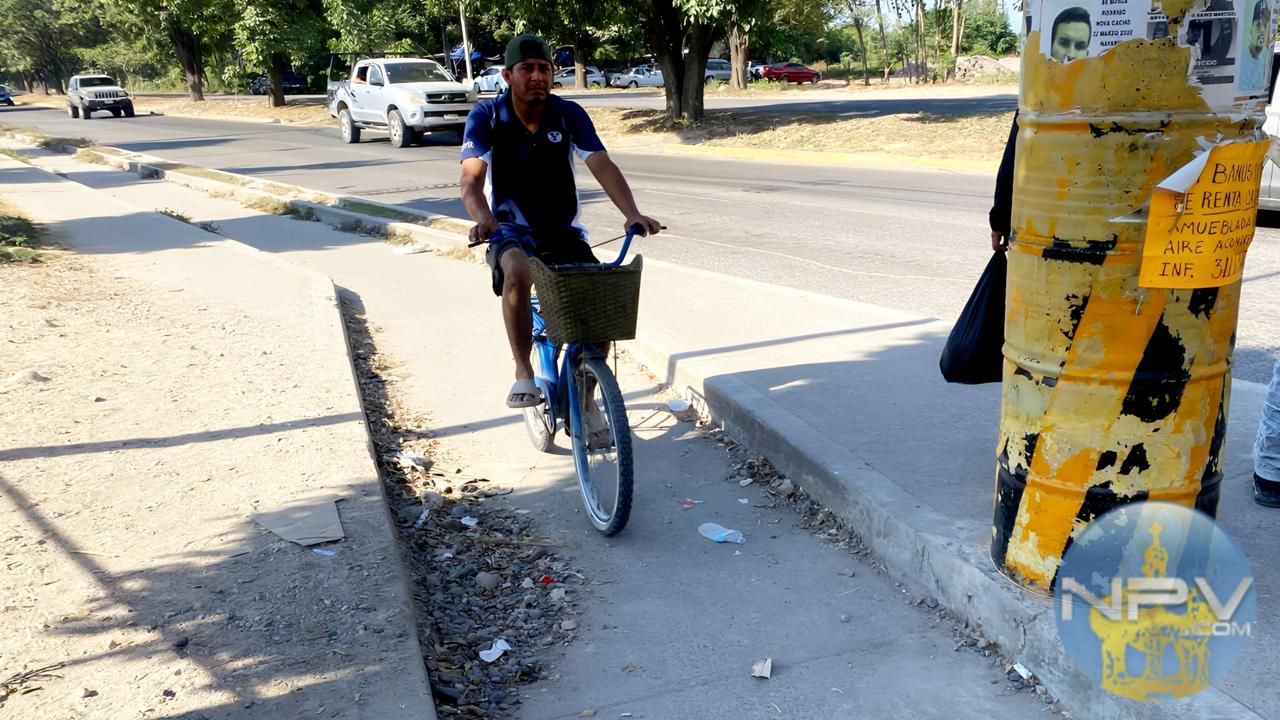 Habitantes de Ixtapa alertan sobre el grave deterioro de la ciclovía