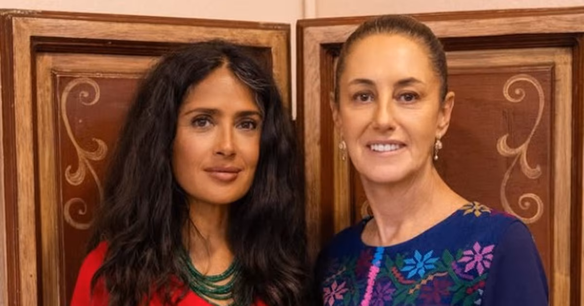 Sheinbaum relata su encuentro de dos horas con Salma Hayek en Veracruz: “Me cayó muy bien”