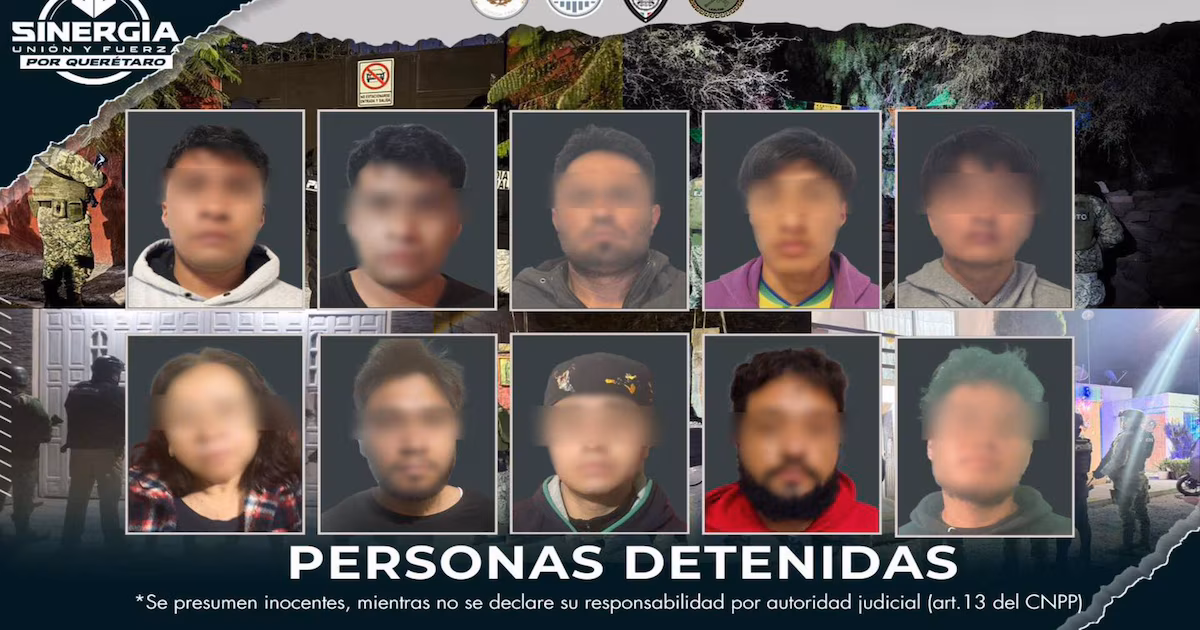 Capturan a diez sospechosos tras once operativos coordinados en Querétaro