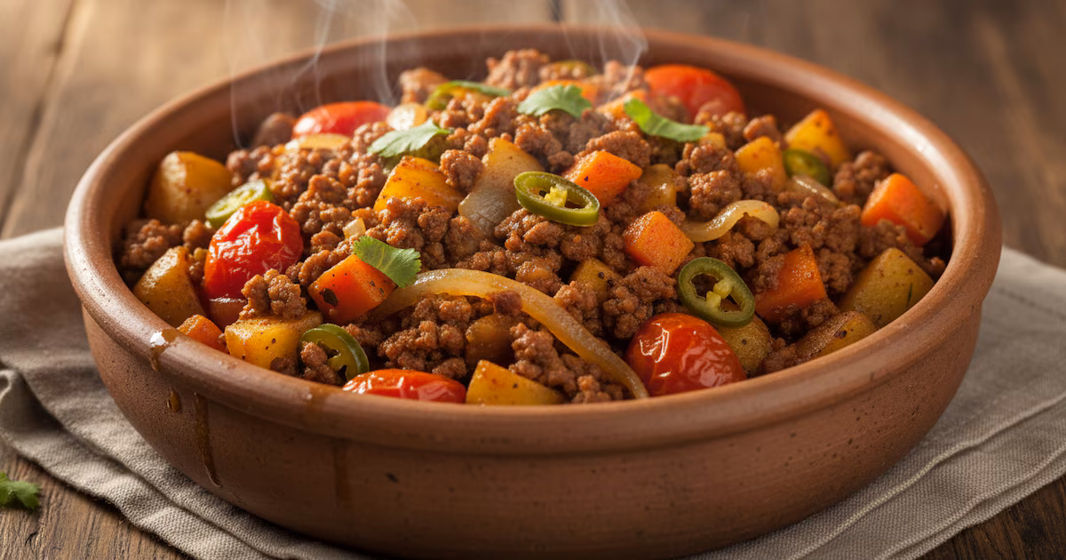 Descubre la receta del picadillo con calabacitas, papas y rajas: un festín de tradición y sabor en cada bocado