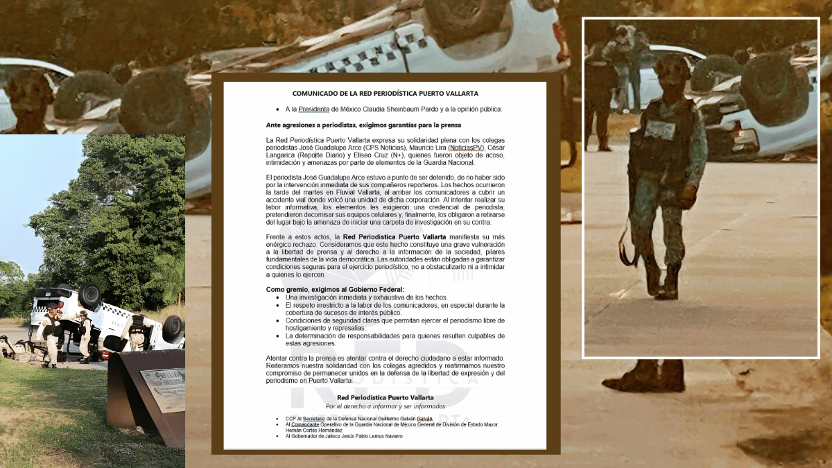 La Guardia Nacional intimida a periodistas en la cobertura de un accidente volcadura