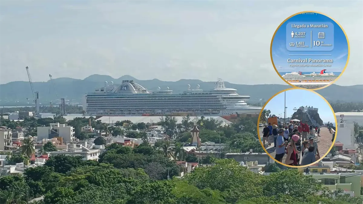 Mazatlán da la bienvenida a más de 8 mil turistas con la llegada de dos cruceros de lujo