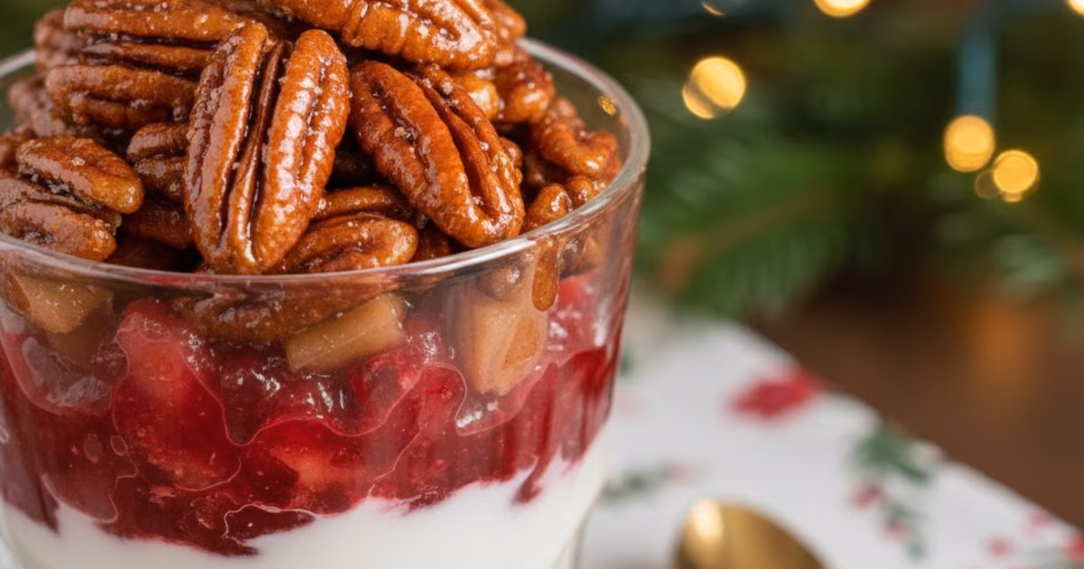 Parfait navideño de yogurt: delicias en capas para tus celebraciones