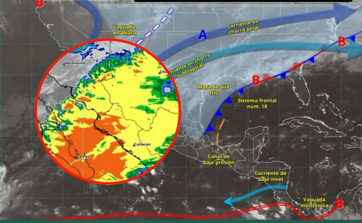 SMN: Pronóstico del 5 de diciembre para Sinaloa con lluvias intensas y riesgo de aguanieve