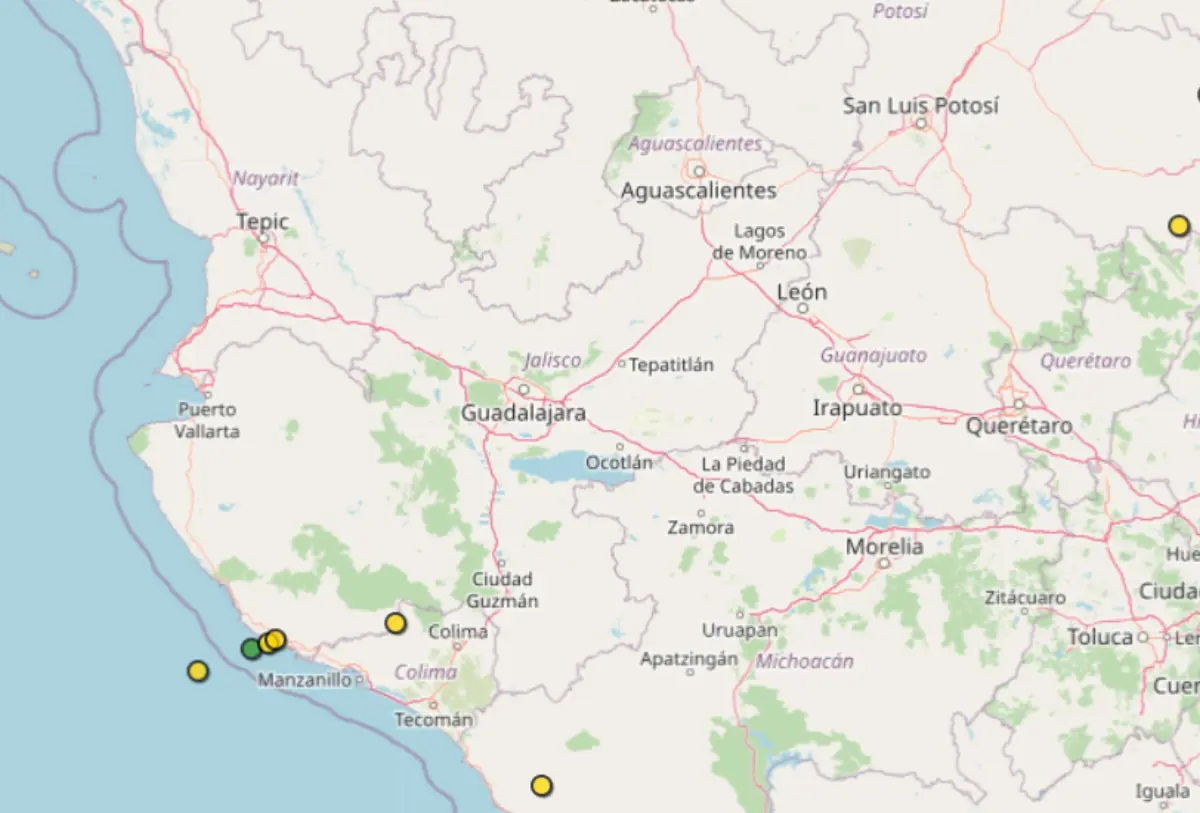 Sábado sorprendente: un sismo sacude la costa de Jalisco al final del año