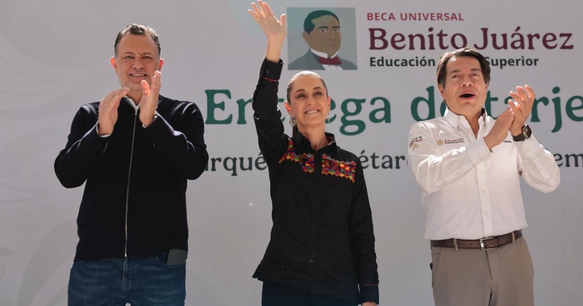 Sheinbaum destaca las tres razones clave que hacen que los jóvenes abandonen la escuela al entregar becas en Querétaro