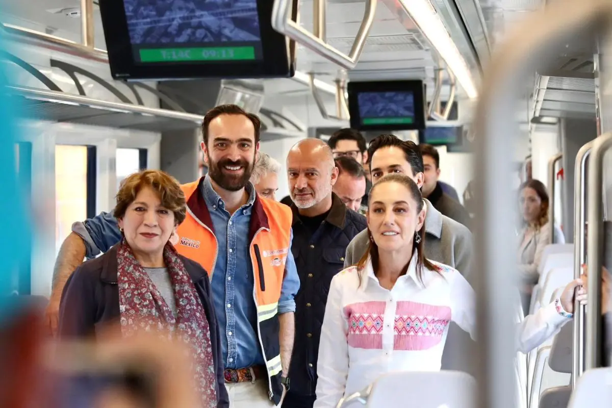 Sheinbaum realiza pruebas del Tren Suburbano hacia el AIFA y anticipa inicio para el primer trimestre