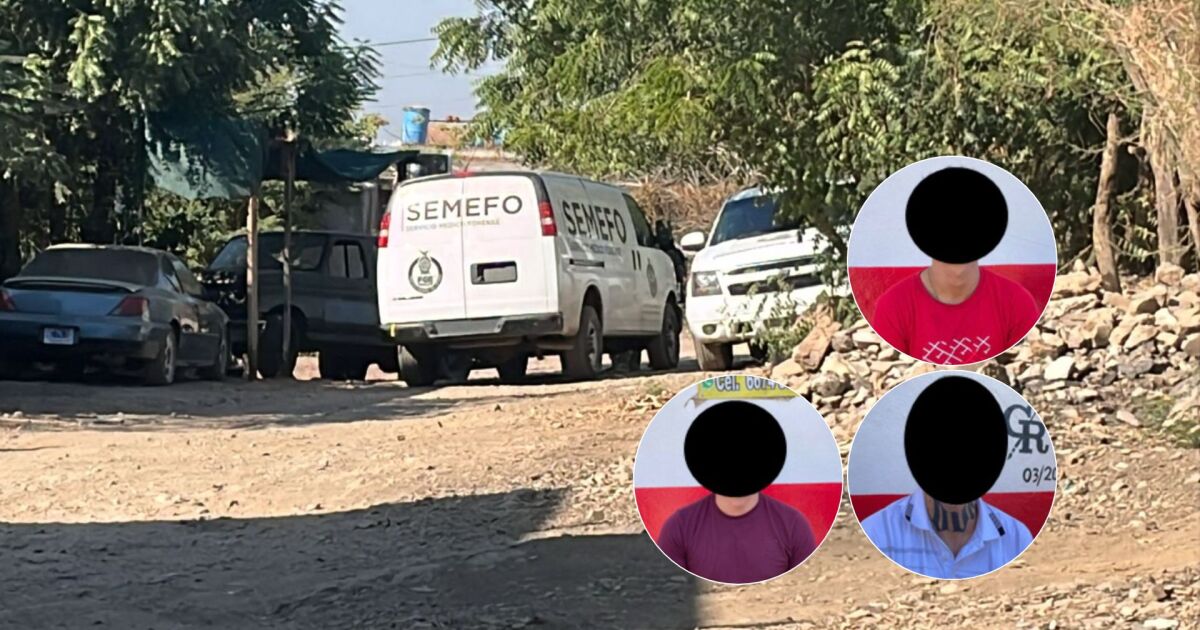 Tres hombres arrestados por el homicidio de un hombre en la colonia Renato Vega, Culiacán