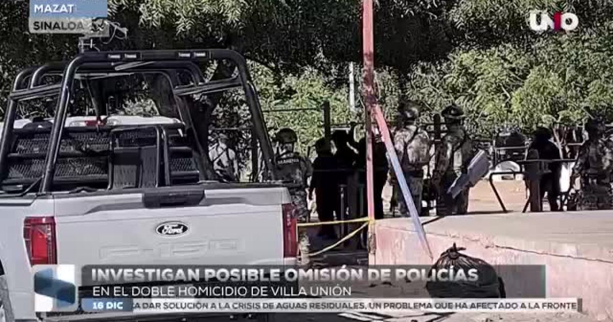 VIDEO| ¡Indagan sobre una posible omisión! A raíz de un doble homicidio en Villa Unión