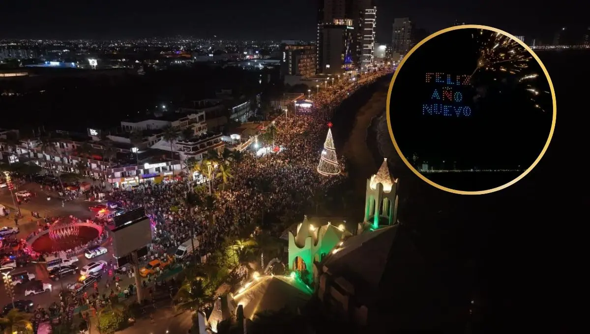 Más de 40,000 personas celebran la llegada de 2026 en el Malecón de Mazatlán