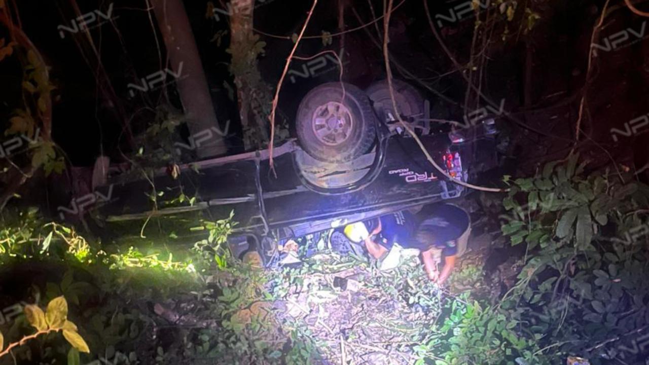 Siete personas heridas en accidente y vuelco en la carretera federal 200