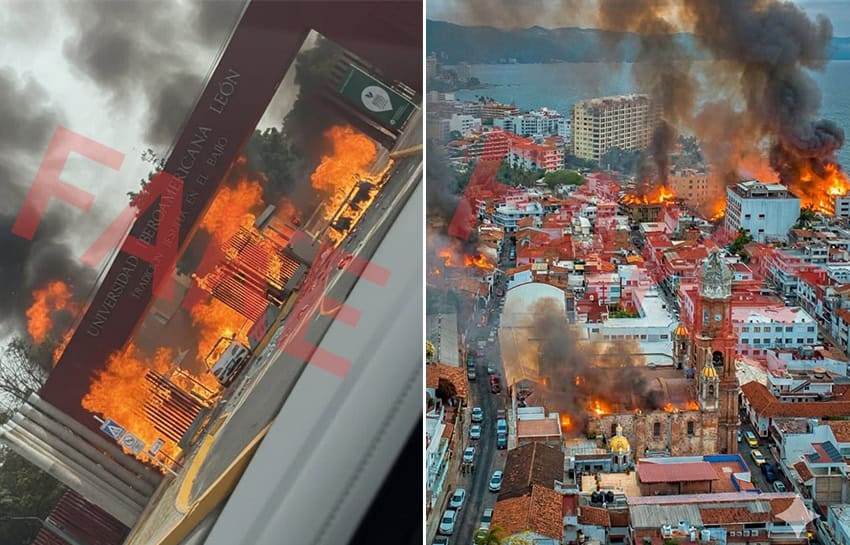 Fuegos falsos, miedo verdadero: Desenmascarando las mentiras que se hicieron virales tras la caída de ‘El Mencho’