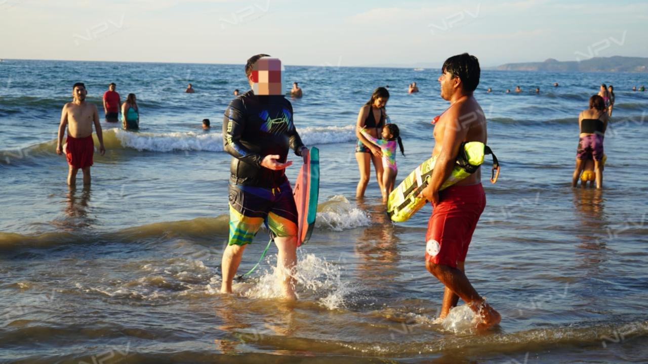 Turista es rescatado a 300 metros de la costa en Guayabitos