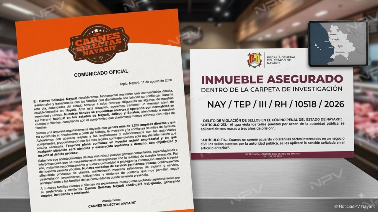 Carnes Selectas Nayarit emite un pronunciamiento tras las investigaciones de la Fiscalía en sus sucursales