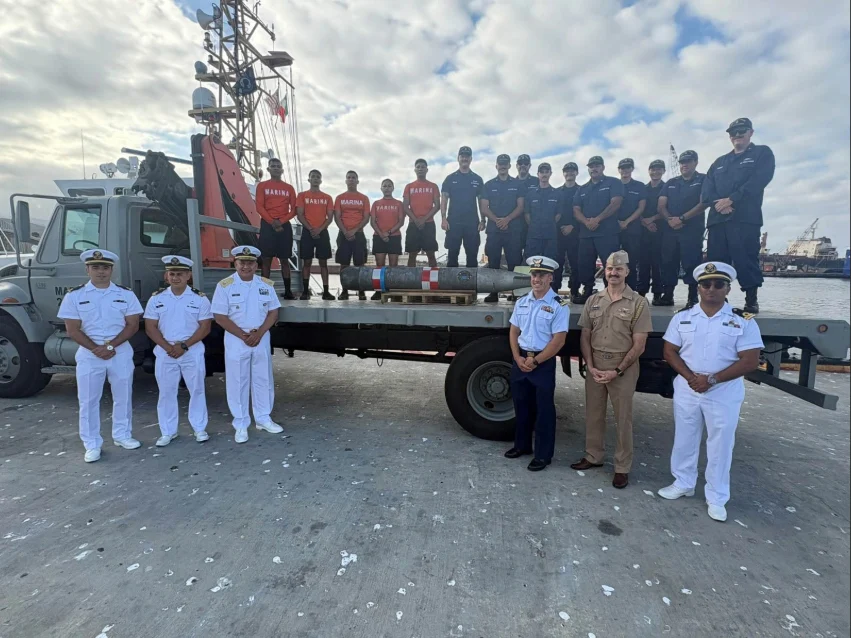 Pescadores de Ensenada sorprenden con un hallazgo inusual: un torpedo militar estadounidense